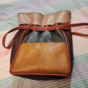 Carolina colorblock drawstring vintage purse